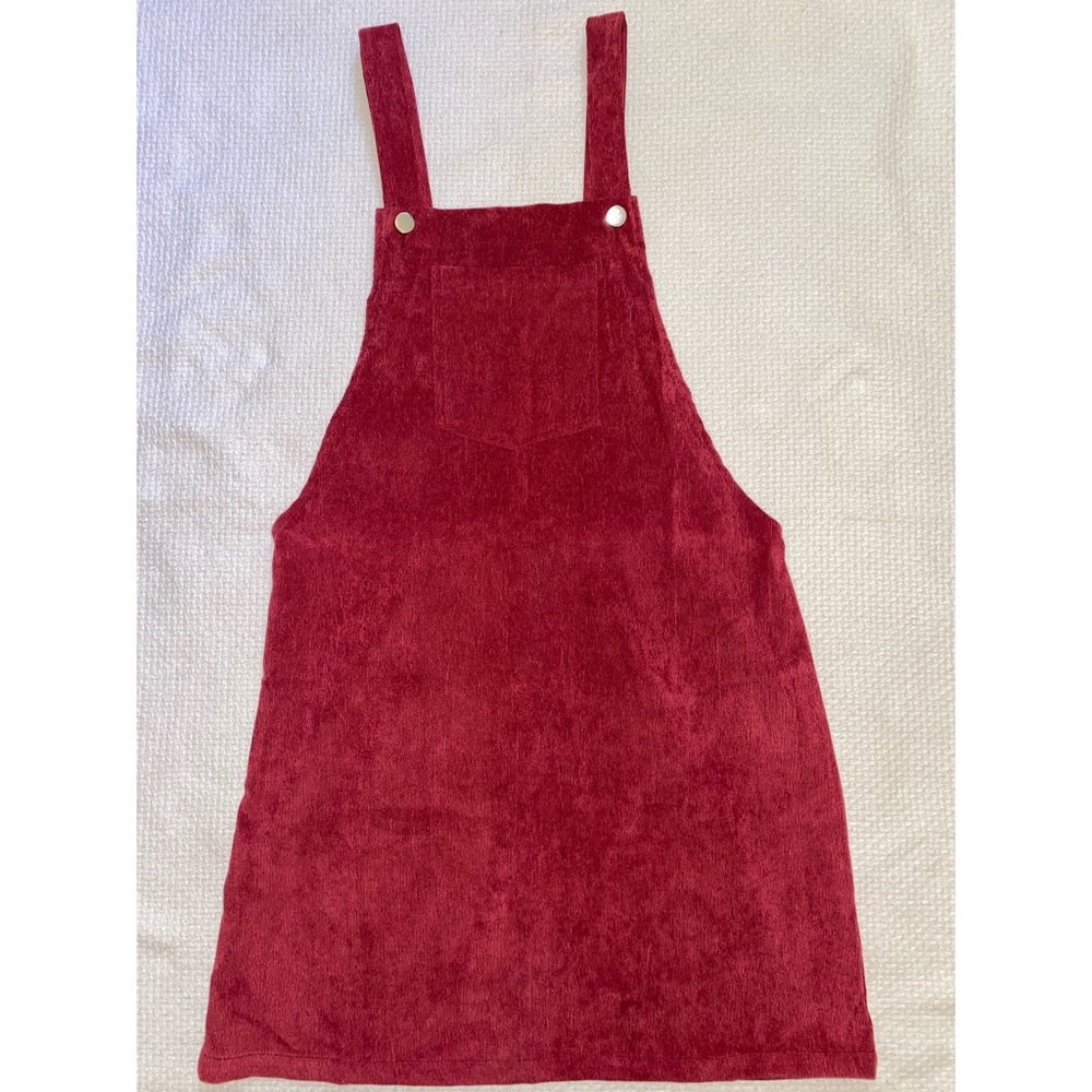 Wine colored skirt overall